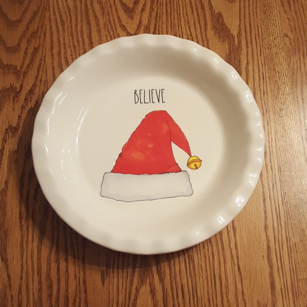 BELIEVE Santa Pie Plate by Rae Dunn 🎅